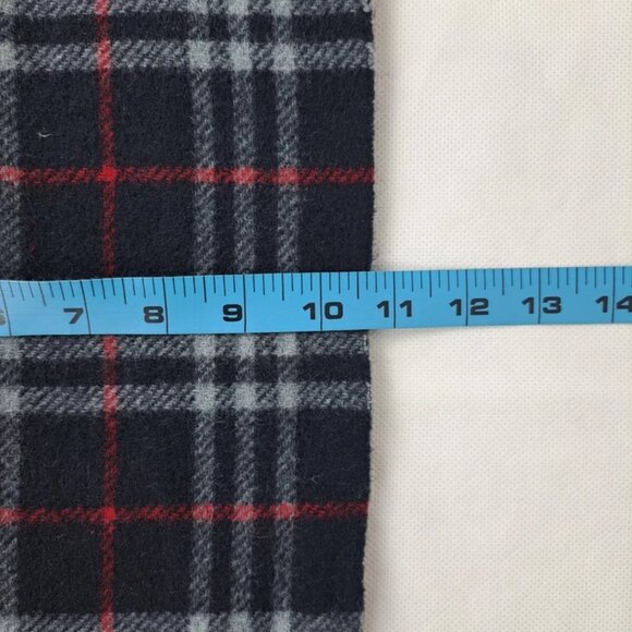 BURBERRY London Vintage Classic Nova Check Knit 100% WOOL Navy Blue SCARF - Picture 6 of 7